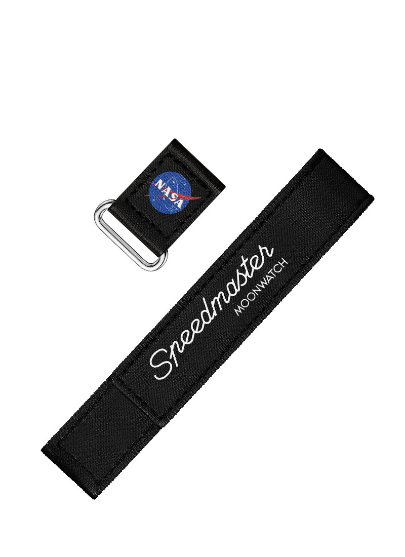 2-Piece Black Speedmaster Moonwatch VELCRO® Strap