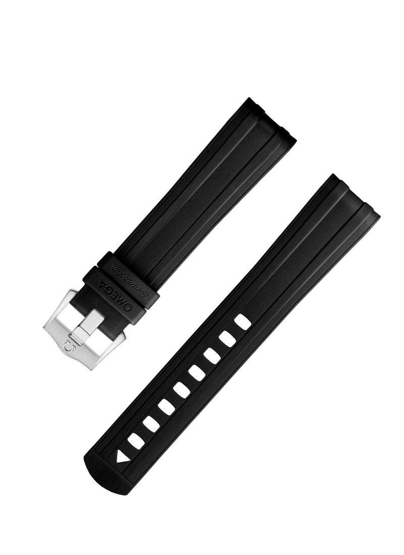 Black Rubber Strap for the Seamaster Diver 300M