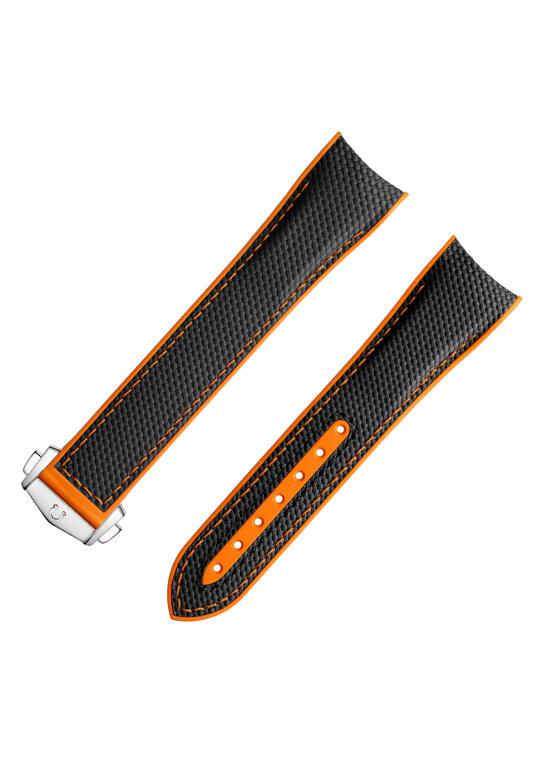 Seamaster Planet Ocean 600M Black Rubber Strap with Orange Stitching