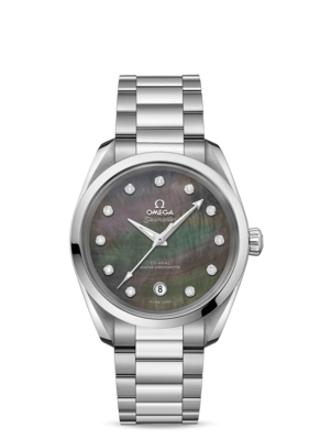 Aqua Terra 38mm with Black Mother of Pearl Dial in stainless steel