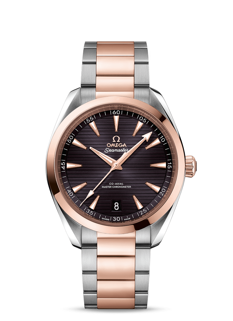 Aqua Terra 41mm with Grey Dial in Stainless Steel and Rose Gold