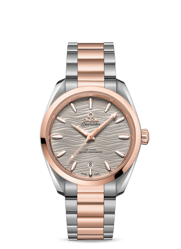 Aqua Terra 38mm with Beige Wave Dial in Stainless Steel and Rose Gold