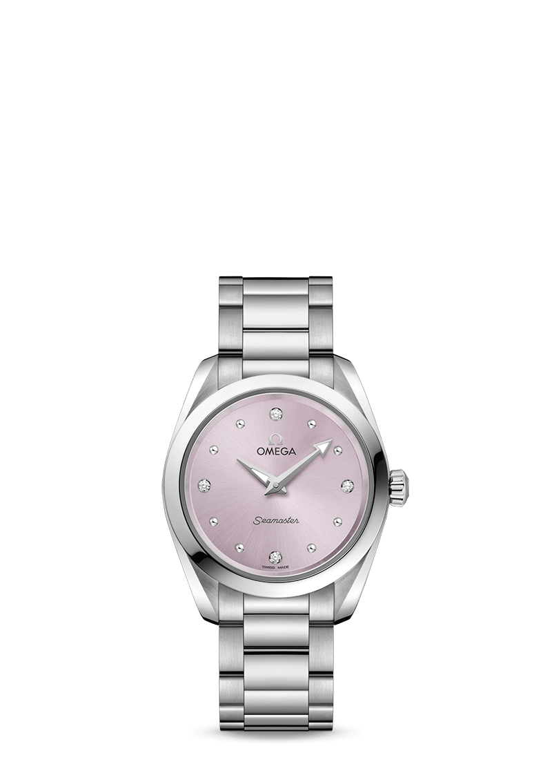 Aqua Terra 28mm with Lavender Dial in Stainless Steel