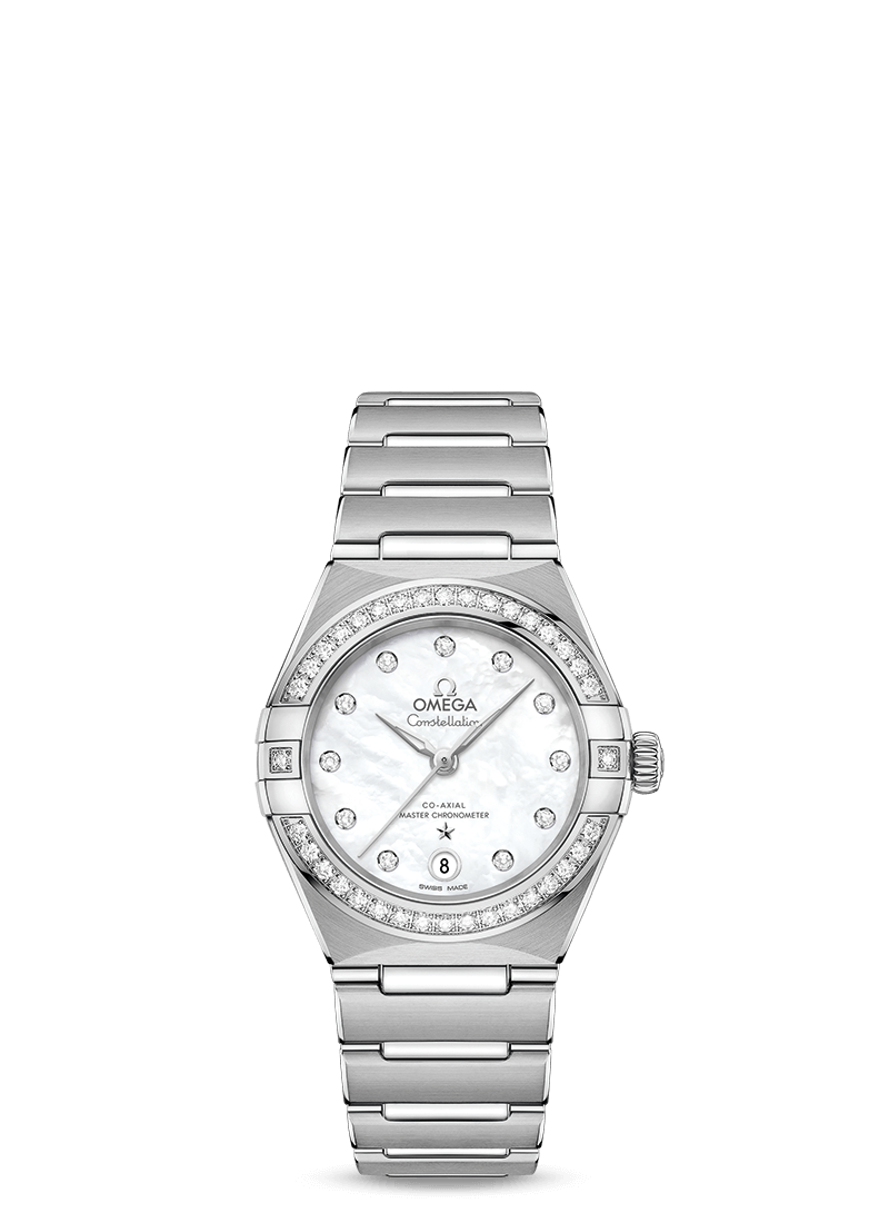 Constellation 29mm with Mother of Pearl Dial in Stainless Steel with Diamond bezel