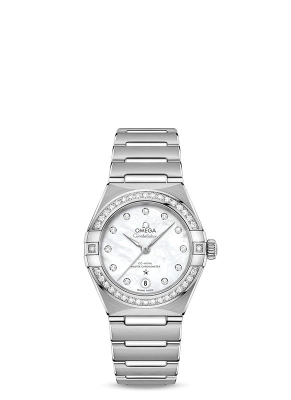 Constellation 29mm with Mother of Pearl Dial in Stainless Steel with Diamond bezel