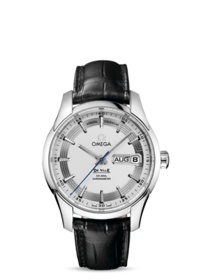 De Ville Hour Vision 41mm Annual Calendar with Silver Dial in Stainless Steel on Leather Strap