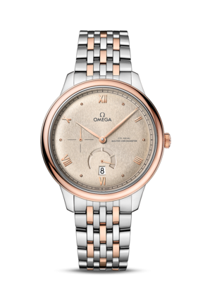 De Ville Prestige 41mm with Gold Linen Dial in Stainless Steel and Rose Gold