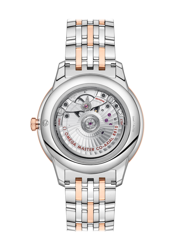 De Ville Prestige 41mm with Gold Linen Dial in Stainless Steel and Rose Gold