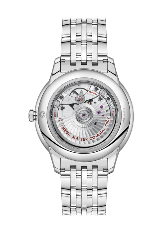De Ville Prestige 41mm with Red Dial in Stainless Steel