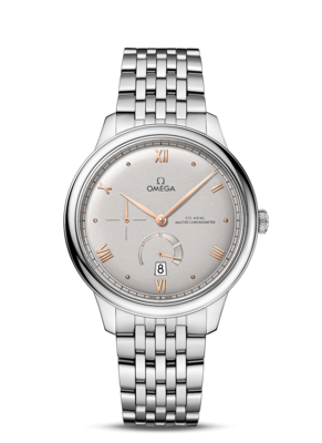 De Ville Prestige 41mm with Silver with Rose Accent Dial in Stainless Steel