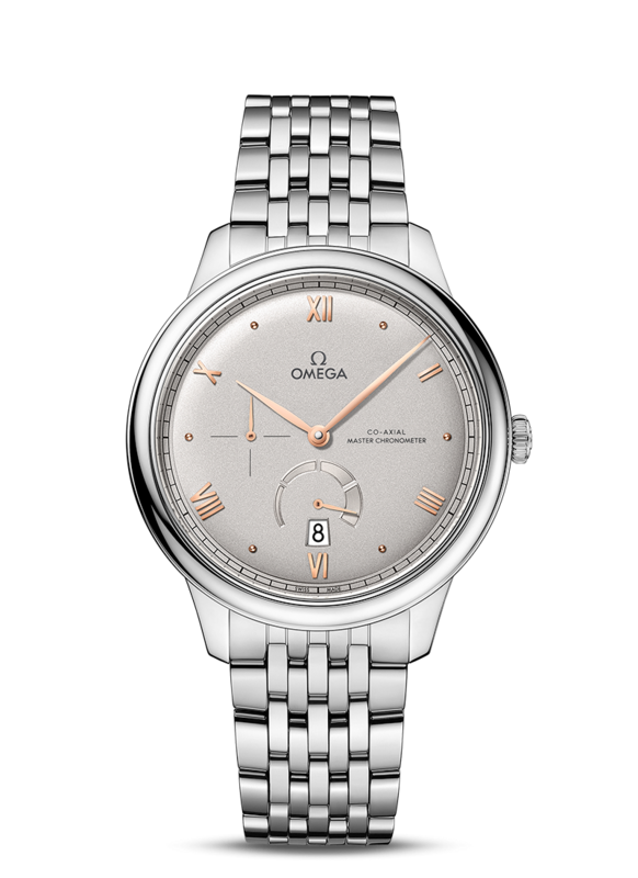 De Ville Prestige 41mm with Silver with Rose Accent Dial  in Stainless Steel