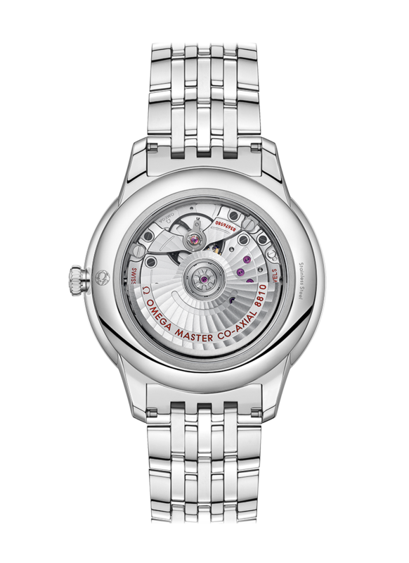 De Ville Prestige 41mm with Silver with Rose Accent Dial  in Stainless Steel