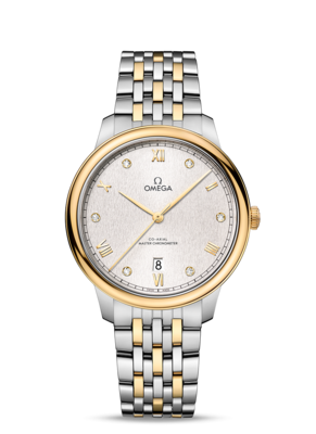 De Ville Prestige 40mm with Silvery Dial in Stainless Steel and Yellow Gold