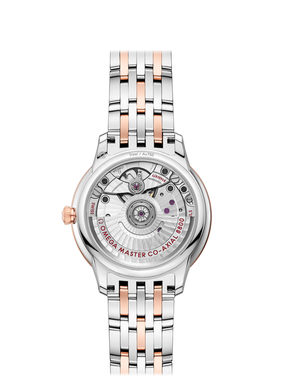 De Ville Prestige 34mm with Blue Dial in Stainless Steel and Rose Gold