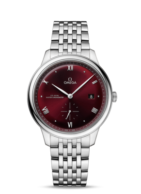 De Ville Prestige 41mm with Red Dial in Stainless Steel