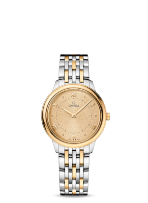 De Ville Prestige 30mm with Gold Dial in Stainless Steel and Yellow Gold