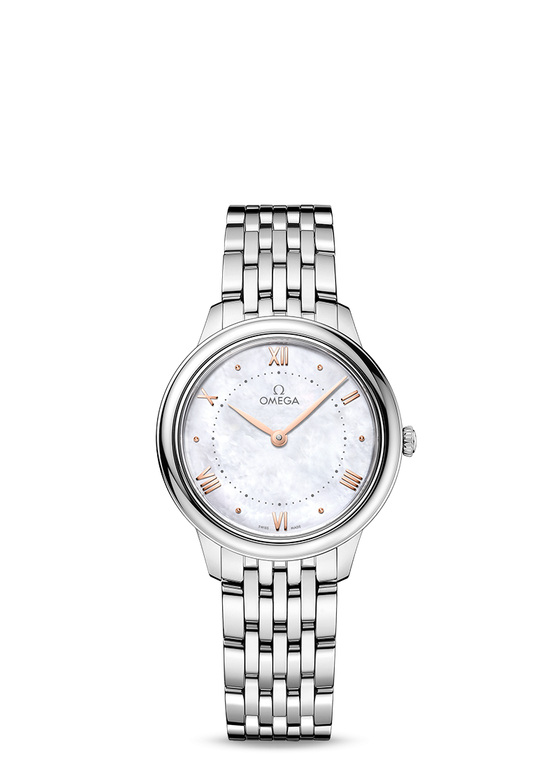 De Ville Prestige 30mm with Mother of Pearl Dial in Stainless Steel