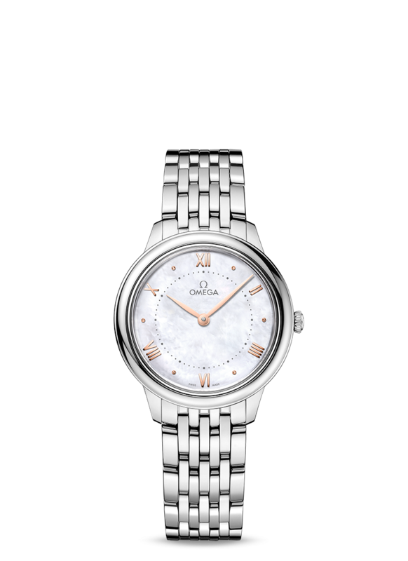 De Ville Prestige 30mm with Mother of Pearl Dial in Stainless Steel
