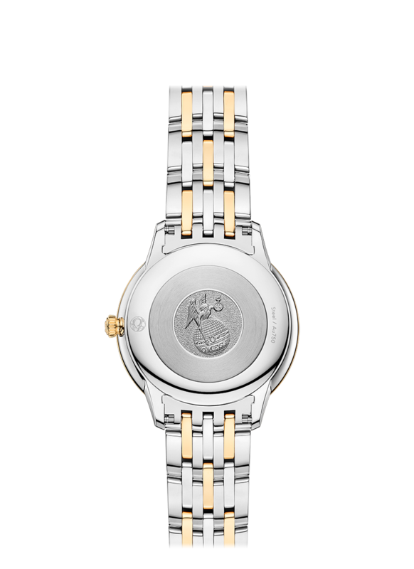 De Ville Prestige 30mm with Gold Dial in Stainless Steel and Yellow Gold