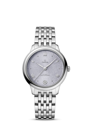 De Ville Prestige 34mm with Lavender Dial in Stainless Steel