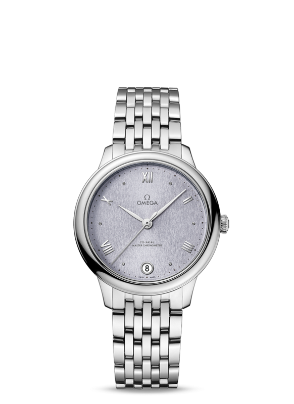De Ville Prestige 34mm with Lavender Dial in Stainless Steel