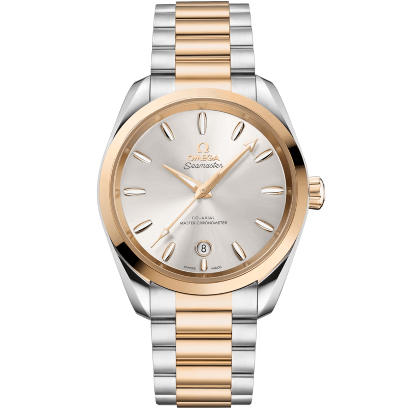 Aqua Terra 38mm with Silver Dial in Stainless Steel and Yellow Gold