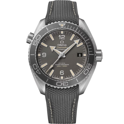 Planet Ocean 600M 43.5mm with Grey Dial In Stainless Steel on Grey Rubber Strap