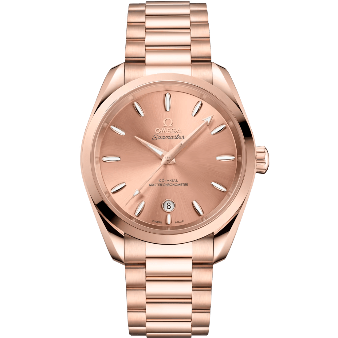 Aqua Terra 38mm with Rose Dial in 18k Rose Gold