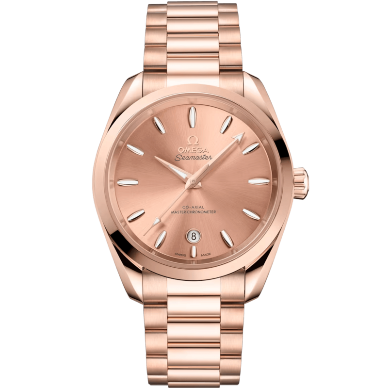 Aqua Terra 38mm with Rose Dial in 18k Rose Gold