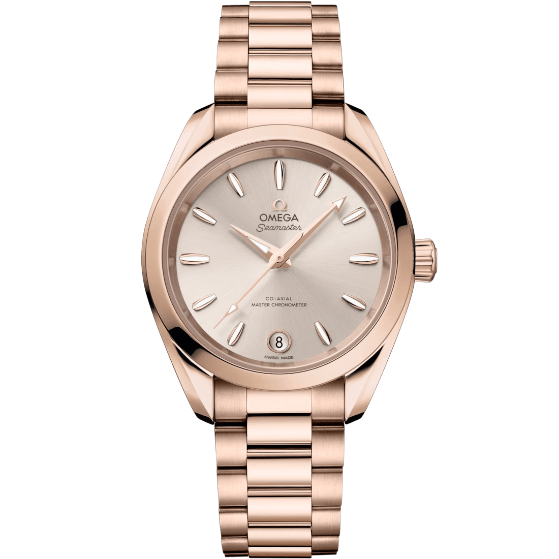Aqua Terra 34mm with Rose Dial in Rose Gold