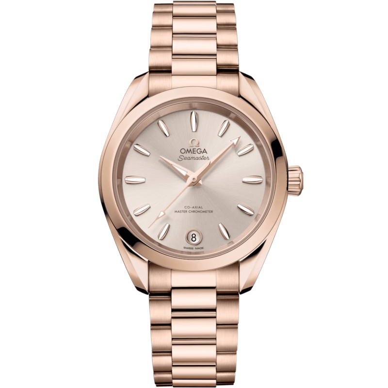 Aqua Terra 34mm with Rose Dial in Rose Gold