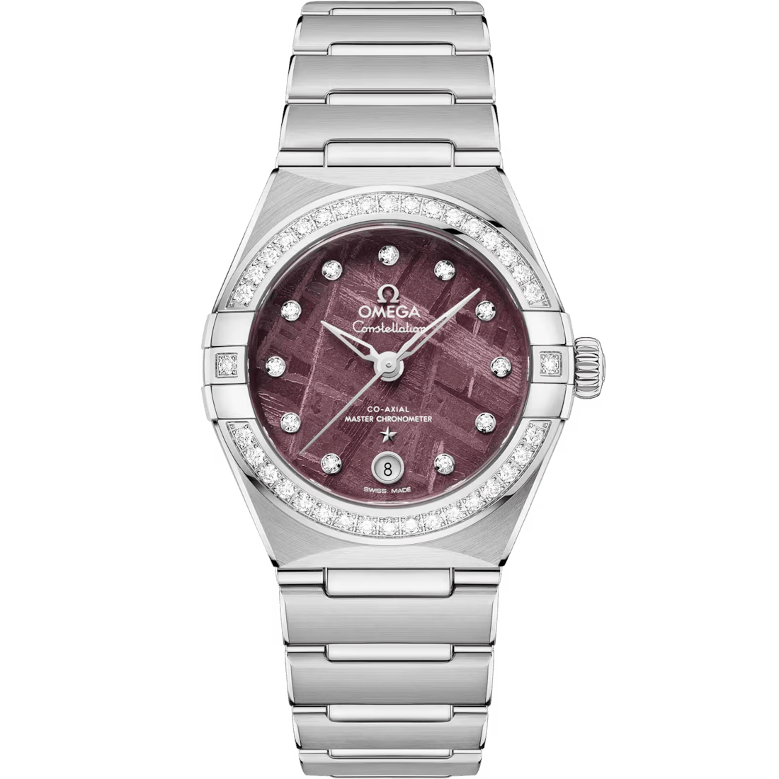 Constellation 29mm with Purple Meteorite Diamond Dial and Diamond Bezel in Stainless Steel