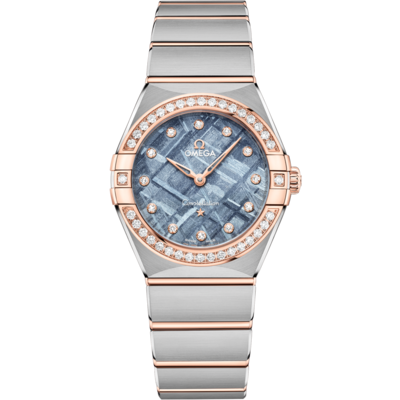 Constellation 28mm with Blue Meteorite Diamond Dial and Diamond Bezel in Stainless Steel and Rose Gold