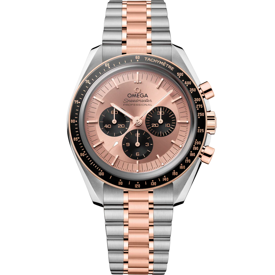 Speedmaster Moonwatch Professional 42mm with Sedna Dial in Stainless Steel and Rose Gold