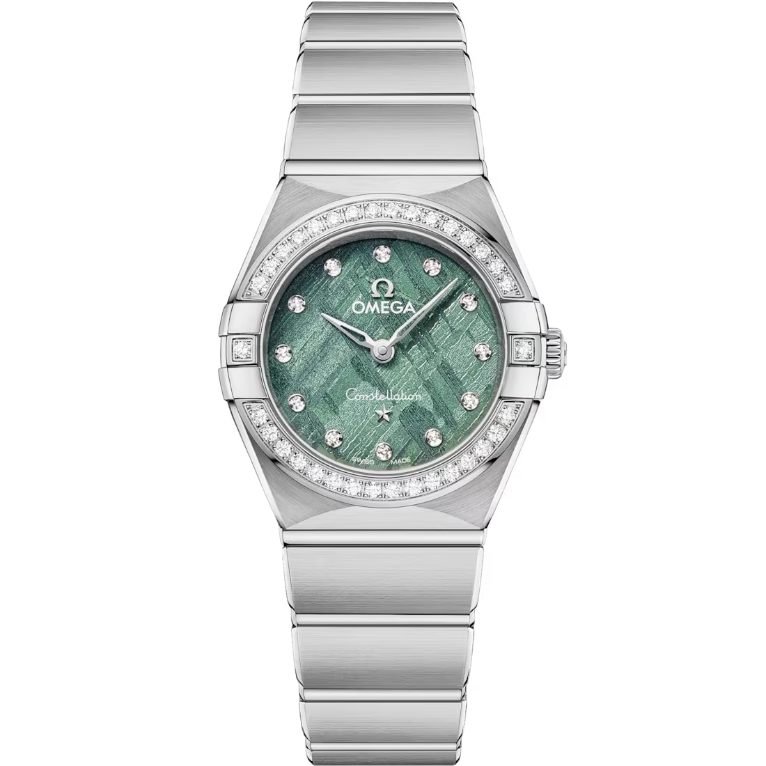 Constellation 25mm with Green Meteorite Diamond Dial In Stainless Steel