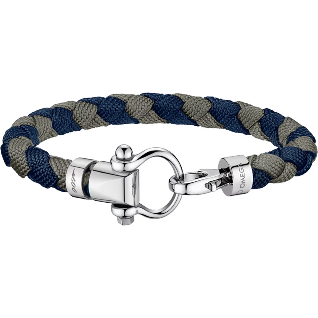 Aqua Sailing 007 Edition Nylon Bracelet (Large) in Blue and Grey