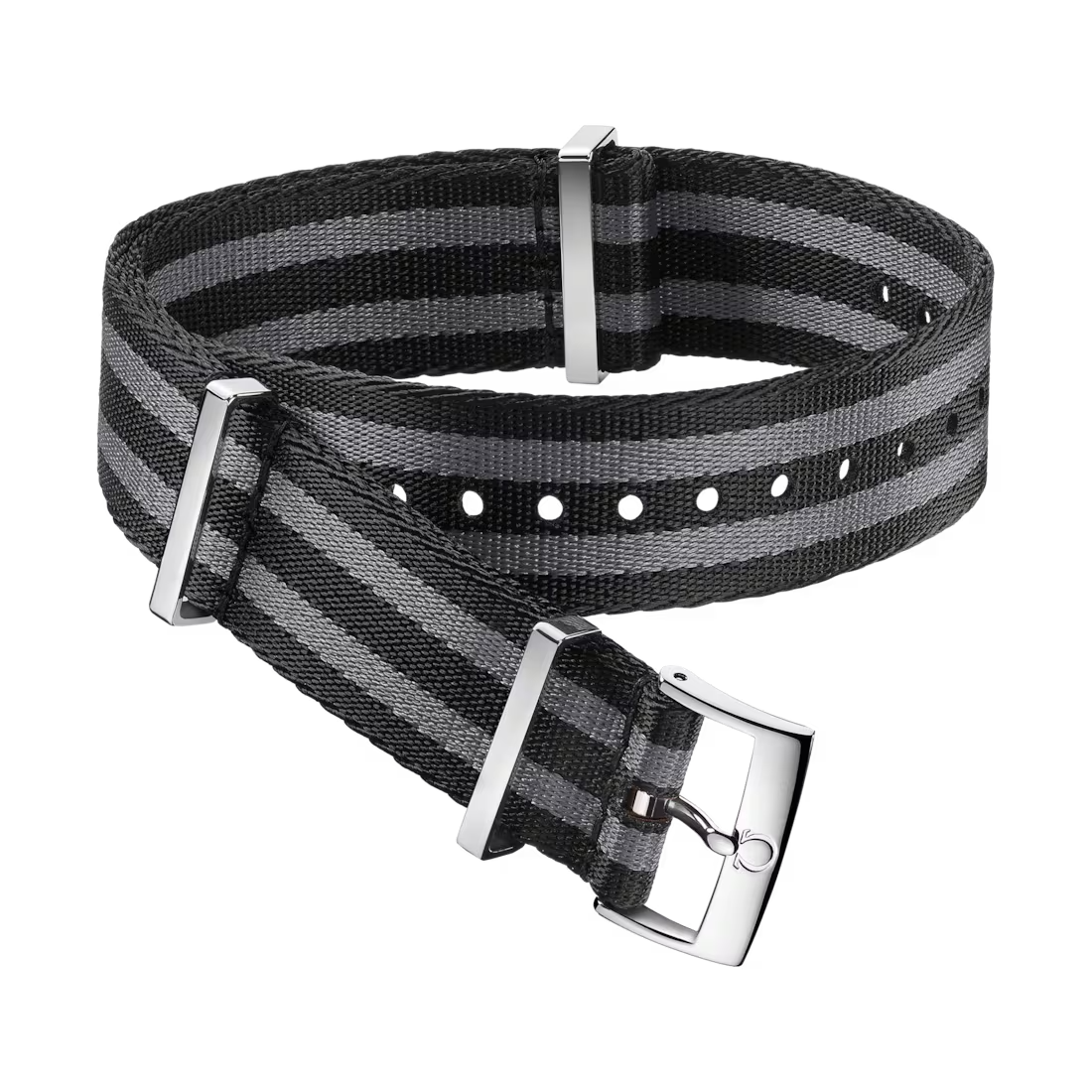 Nato Strap 22mm 5 Stripe in Black and Grey