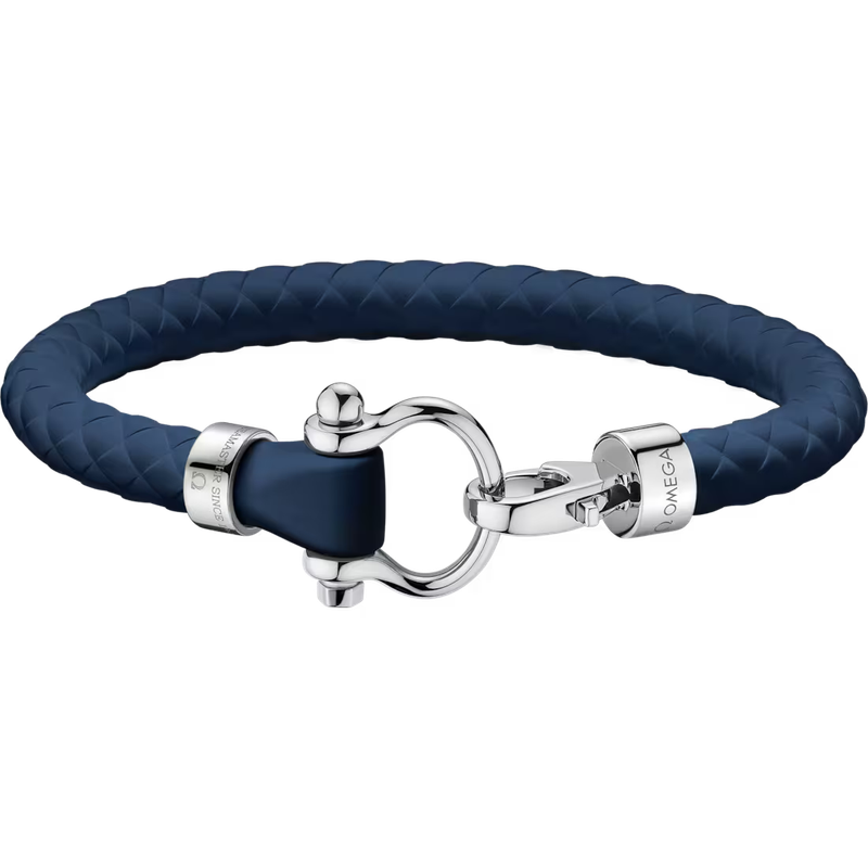 Aqua Sailing Rubber Bracelet (Large) in Dark Blue