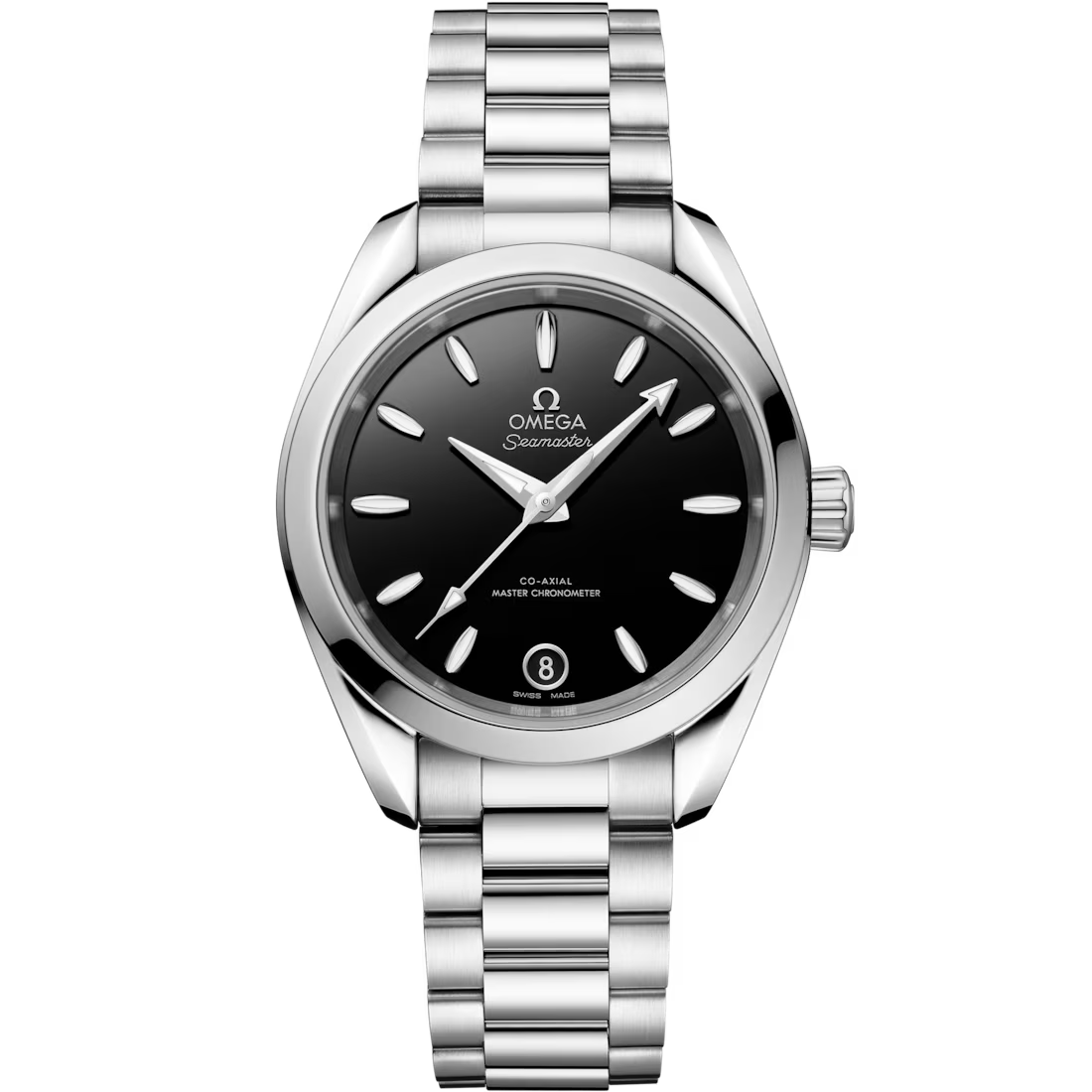 Aqua Terra 34mm with Black Dial in Stainless Steel