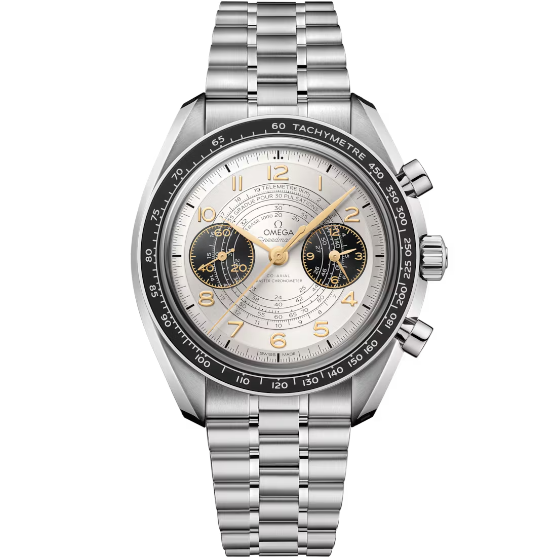 Speedmaster Chronoscope 43mm &quot;Paris 2024&quot; with Silver Dial in Stainless Steel