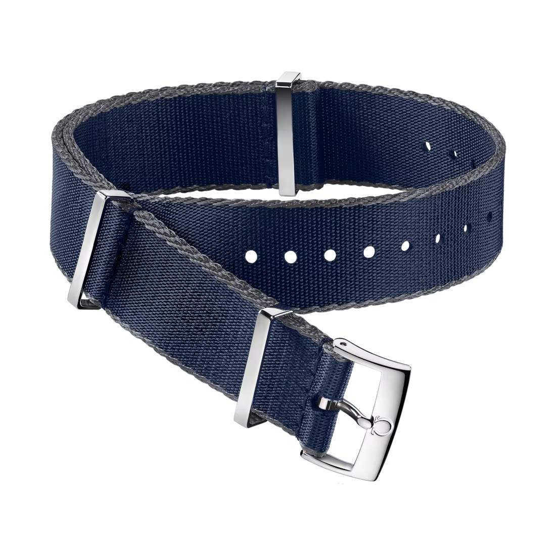 Nato Strap 20mm Polyamide Blue with Grey Border
