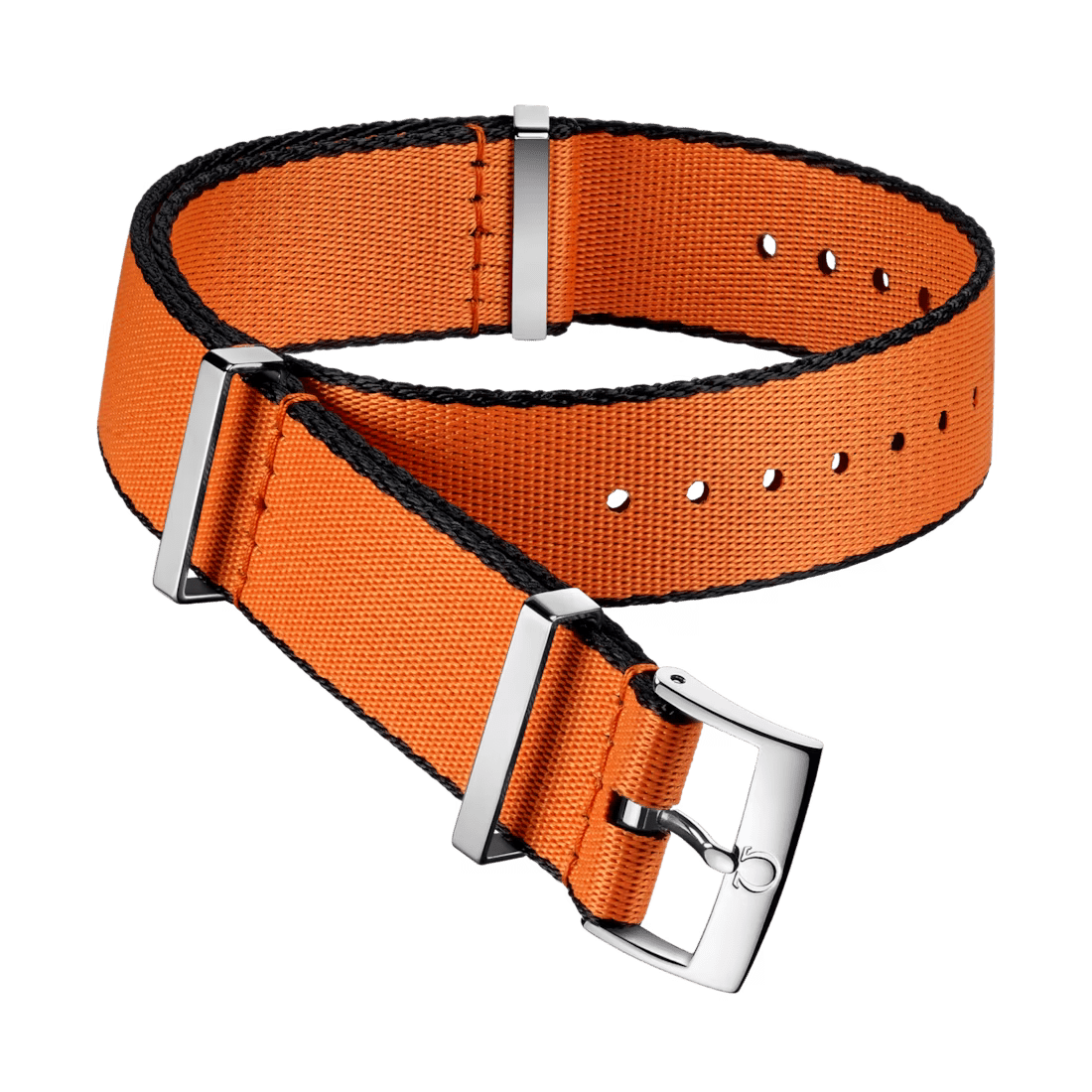 Nato Strap 20mm Polyamide Orange with Black Border