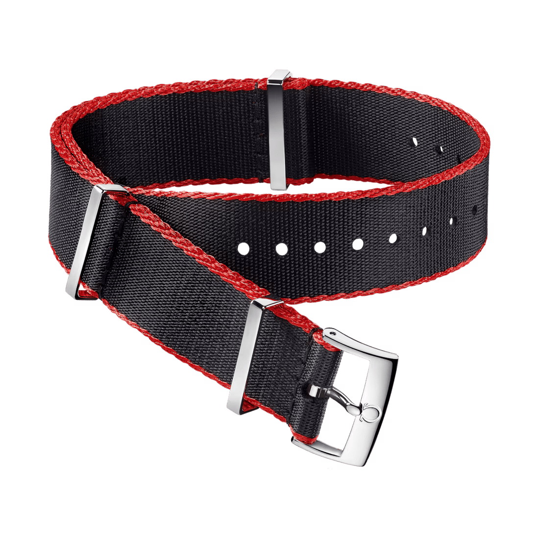 Nato Strap 20mm Polyamide Black with Red Border