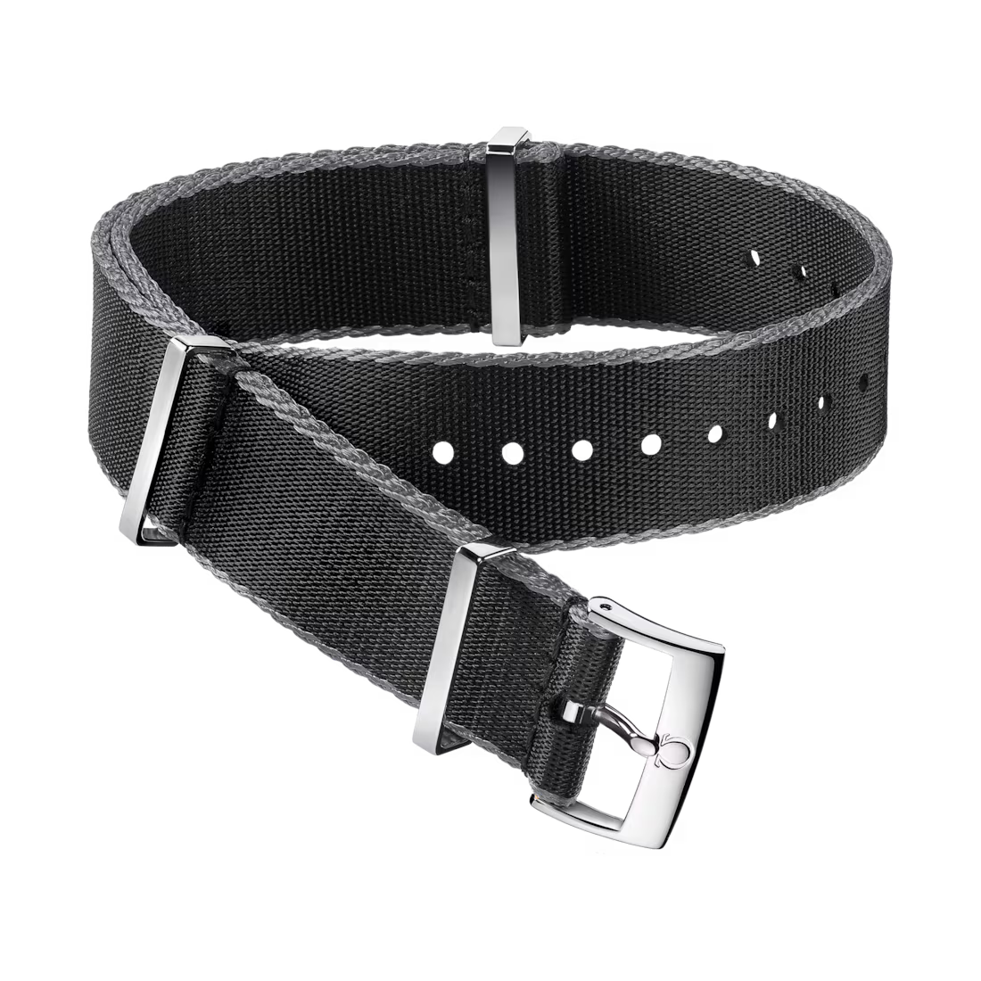 Nato Strap 22mm Polyamide Black with Grey Border