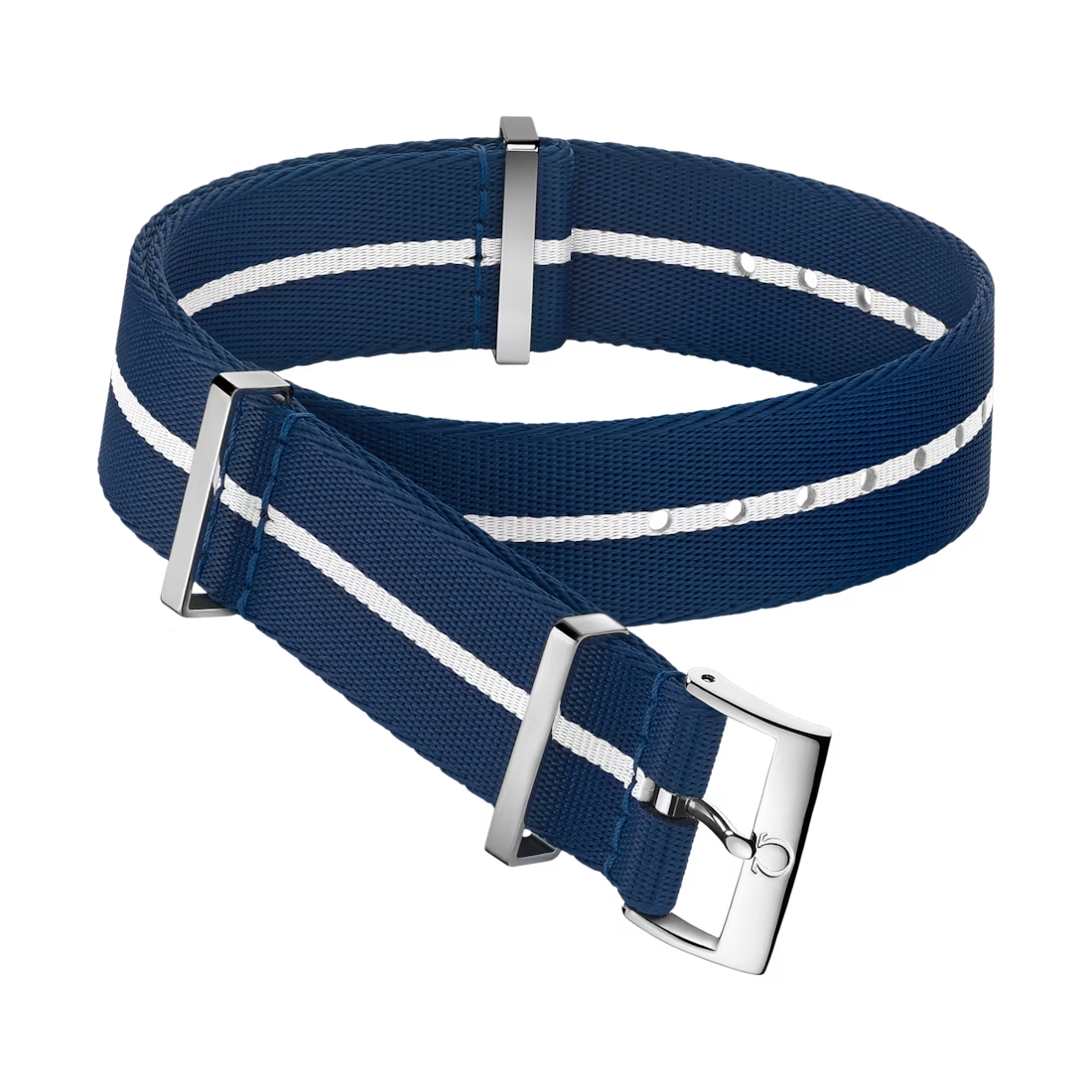 Nato Strap 20mm Polyamide Blue with White Stripe