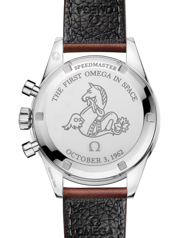Speedmaster Anniversary Series 39.7mm in Stainless Steel with Black Dial on Brown Leather Strap