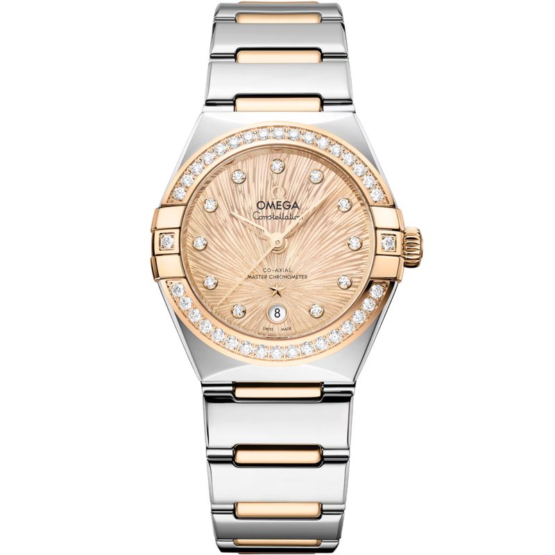 Constellation 29mm with Supernova Gold Dial in Stainless Steel and Yellow Gold with Diamond Bezel