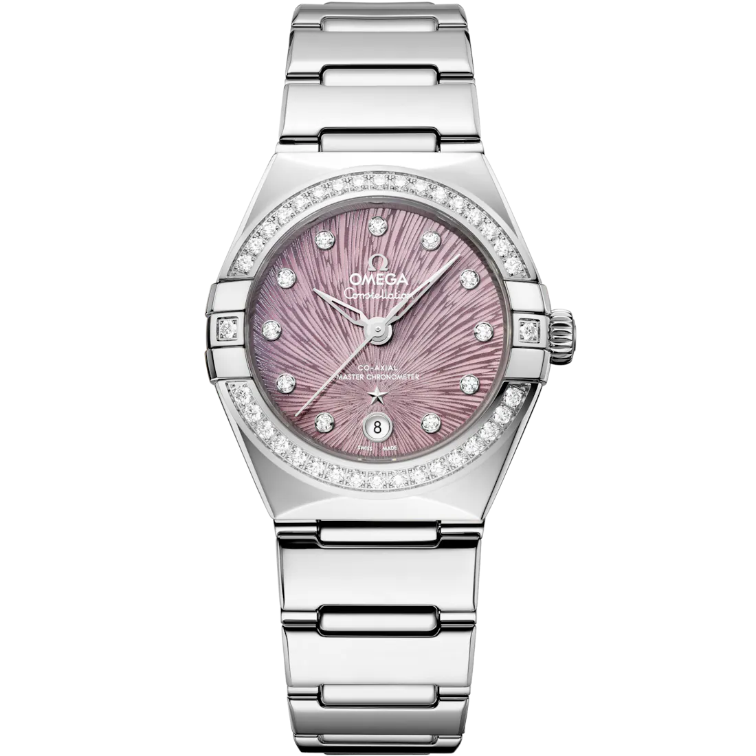 Constellation 29mm with Lilac Supernova Diamond Dial and Diamond Bezel in Stainless Steel