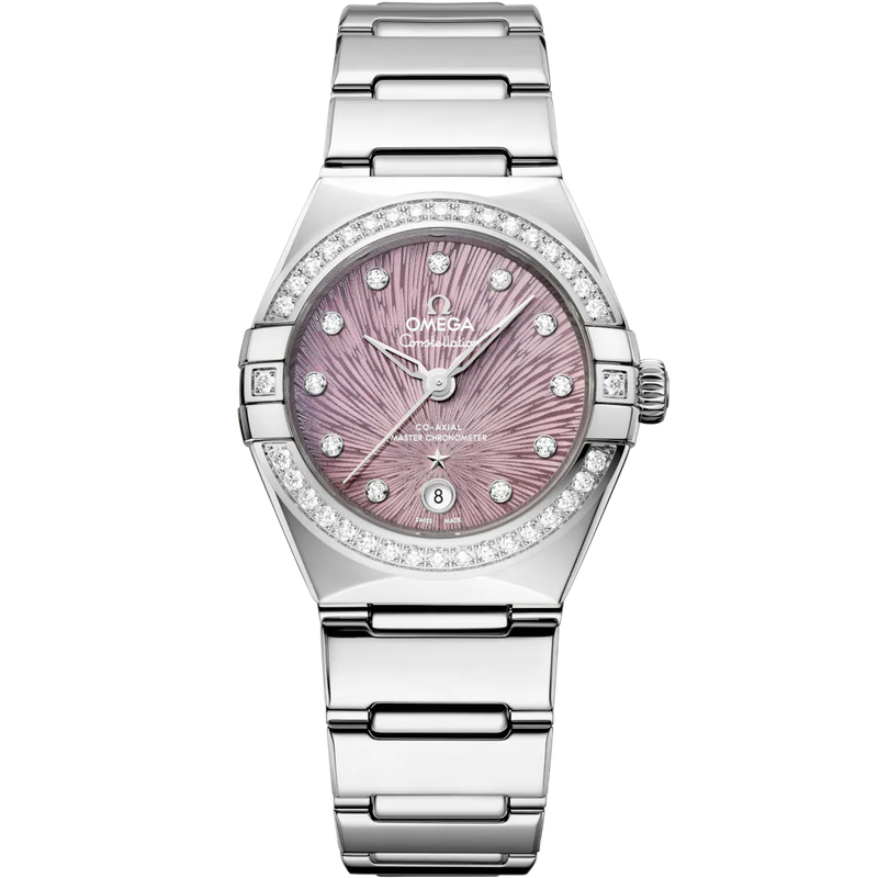 Constellation 29mm with Lilac Supernova Diamond Dial and Diamond Bezel in Stainless Steel