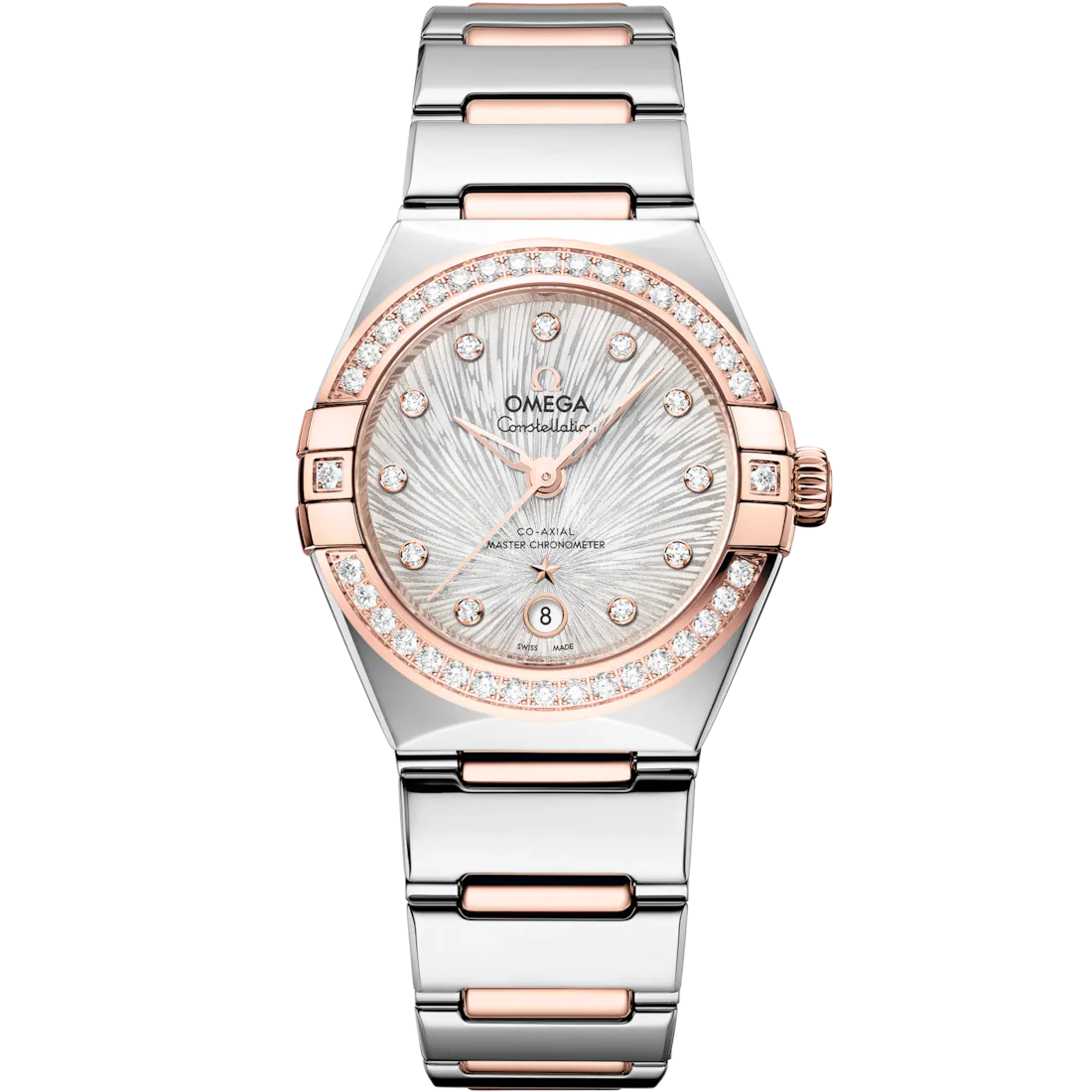 Constellation 29mm with Silver Supernova Diamond Dial and Diamond Bezel in Steel and Rose Gold